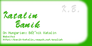 katalin banik business card